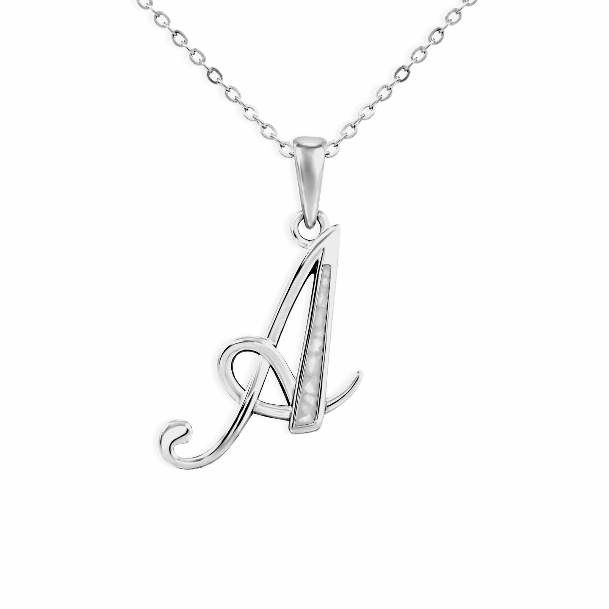 EverWith Alphabet Memorial Ashes Pendant - Letter A - EverWith Memorial Jewellery - Trade