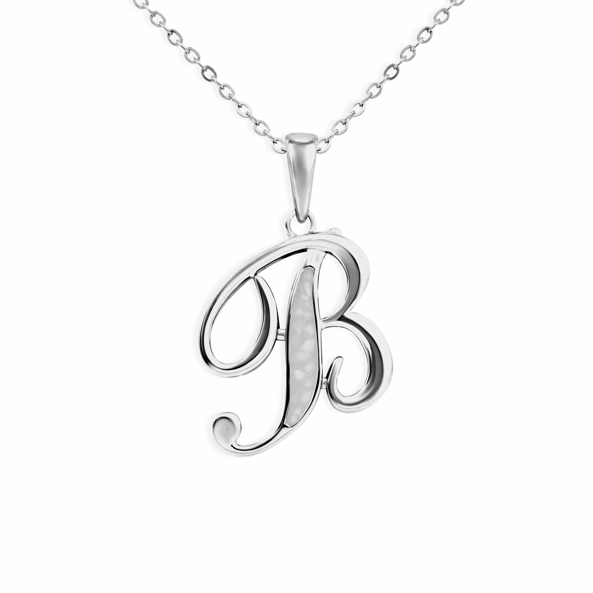 EverWith Alphabet Memorial Ashes Pendant - Letter B - EverWith Memorial Jewellery - Trade