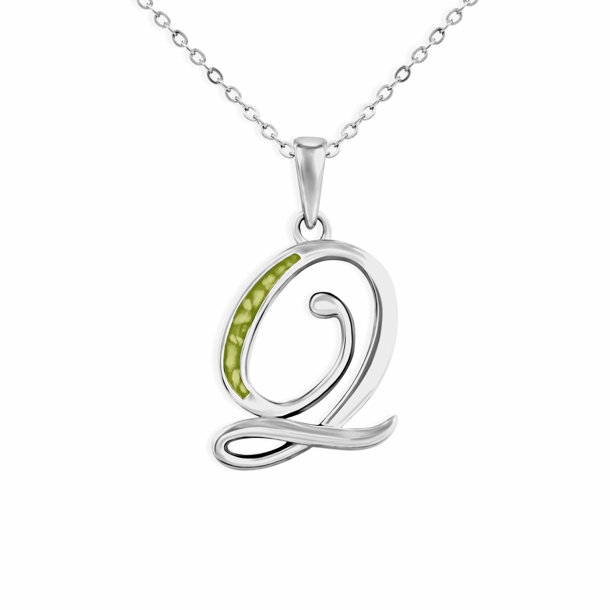 EverWith Alphabet Memorial Ashes Pendant - Letter Q - EverWith Memorial Jewellery - Trade