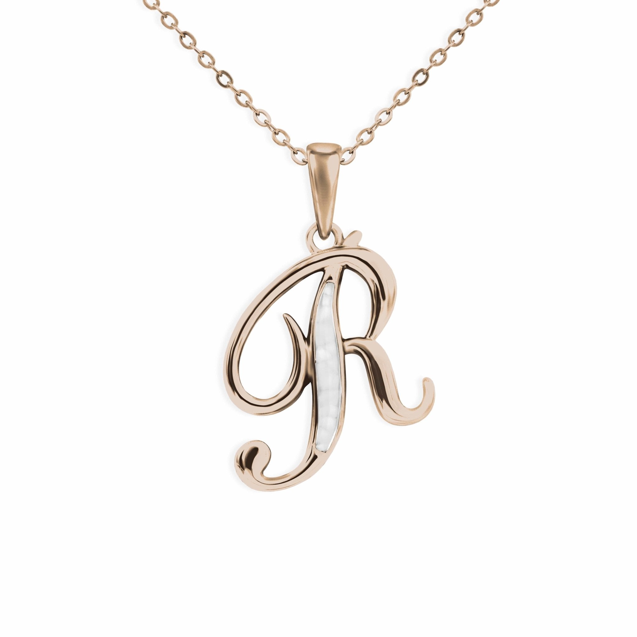 EverWith Alphabet Memorial Ashes Pendant - Letter R - EverWith Memorial Jewellery - Trade