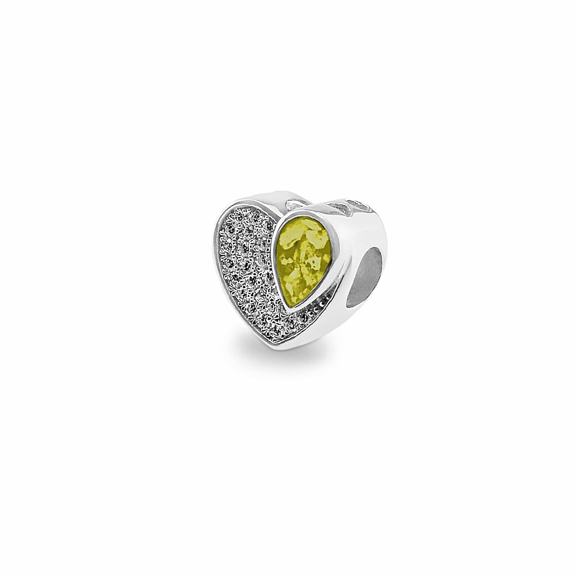 EverWith™ Beloved Memorial Ashes Charm Bead with Swarovski Crystals - EverWith Memorial Jewellery - Trade