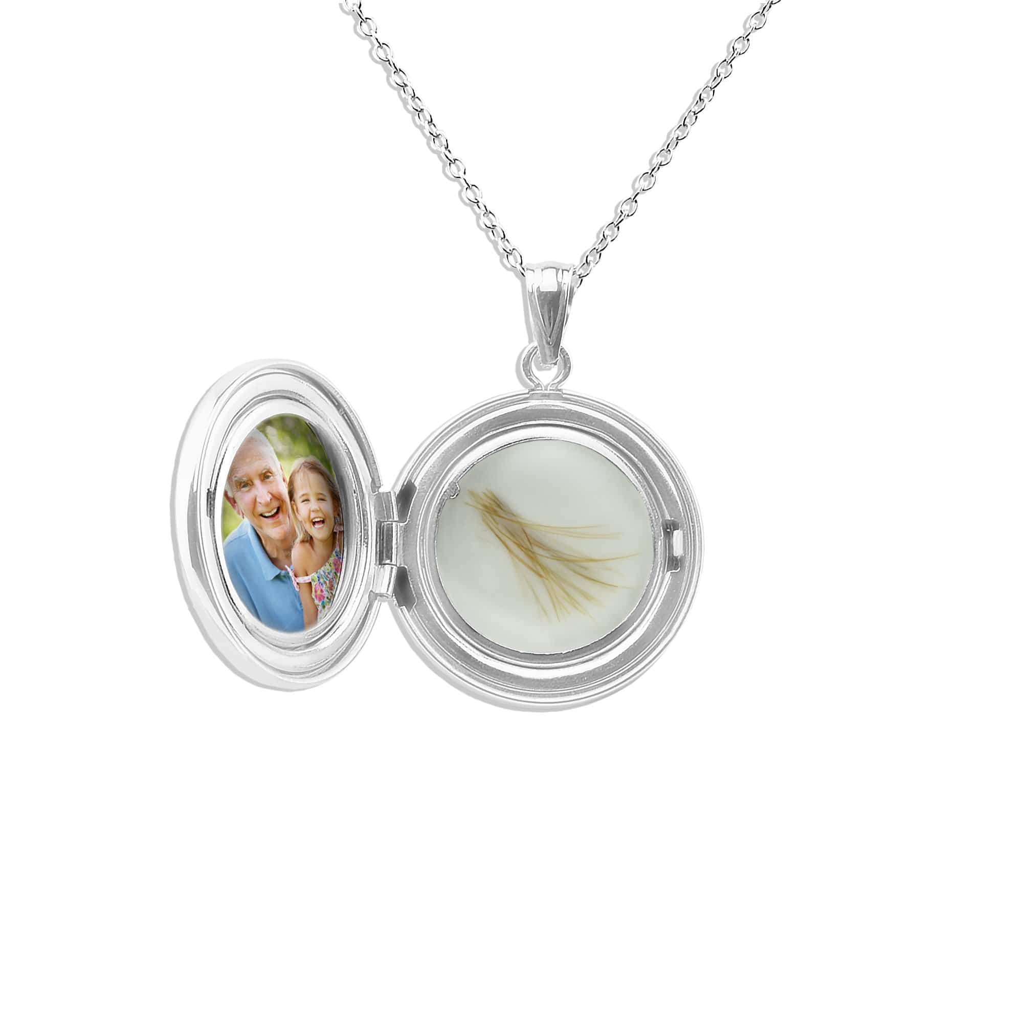 EverWith Circular Shaped Sterling Silver Memorial Ashes Locket - EverWith Memorial Jewellery - Trade