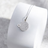 EverWith Engraved Cat Fingerprint Memorial Pendant with Fine Crystal - EverWith Memorial Jewellery - Trade