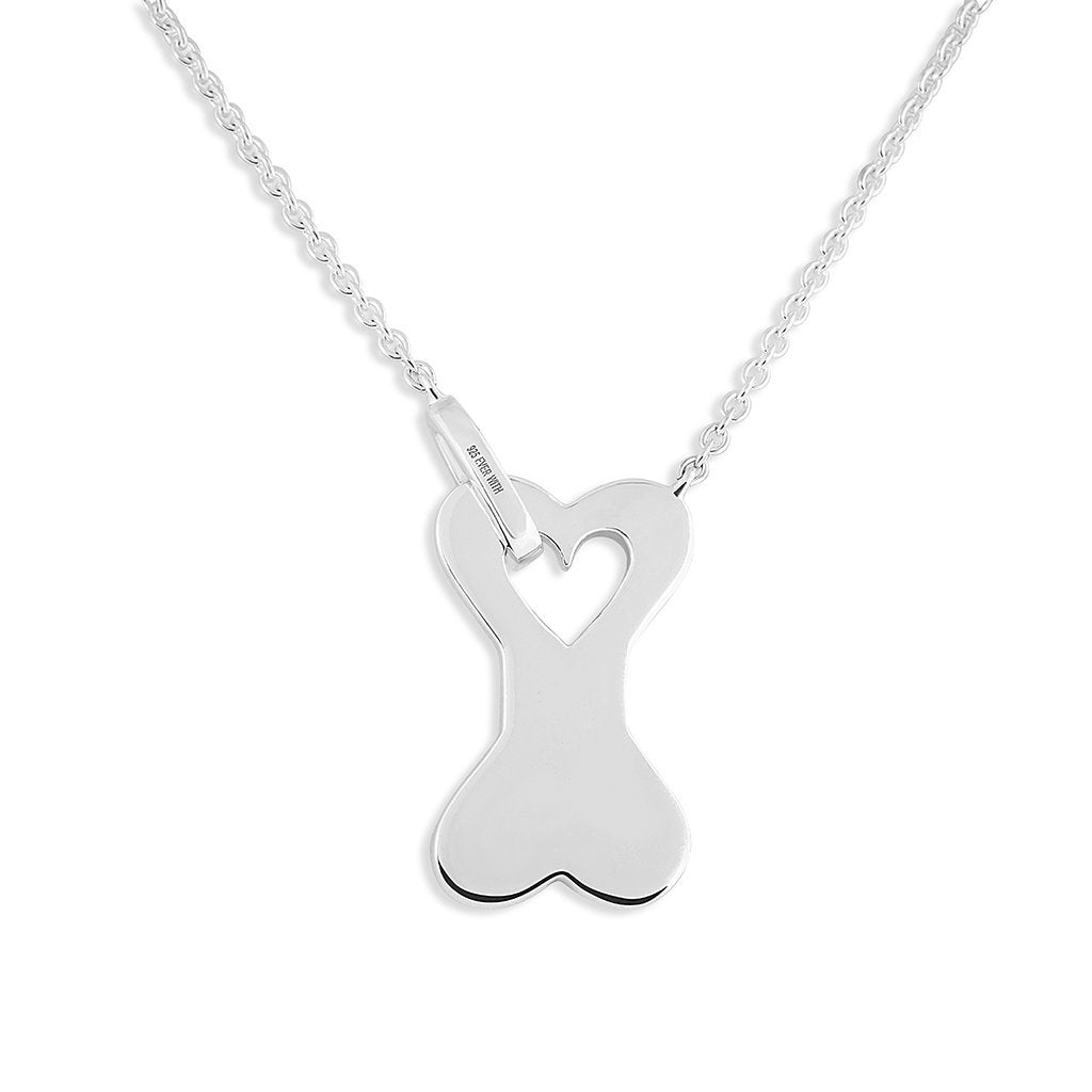EverWith Engraved Dog Bone Standard Engraving Memorial Necklace with Fine Crystals - EverWith Memorial Jewellery - Trade