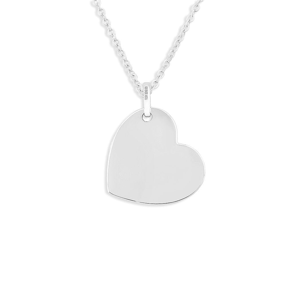 EverWith Engraved Heart Fingerprint Memorial Pendant with Fine Crystal - EverWith Memorial Jewellery - Trade
