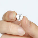EverWith Engraved Heart Handprint or Footprint Memorial Charm Bead - EverWith Memorial Jewellery - Trade