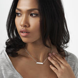 EverWith Engraved Horizontal Bar Handwriting Memorial Necklace - EverWith Memorial Jewellery - Trade
