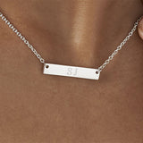 EverWith Engraved Horizontal Bar Standard Engraving Memorial Necklace - EverWith Memorial Jewellery - Trade