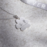 EverWith Engraved Paw Print Memorial Handprint or Footprint Pendant with Fine Crystals - EverWith Memorial Jewellery - Trade
