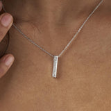 EverWith Engraved Short Bar Standard Engraving Memorial Pendant With Fine Crystal - EverWith Memorial Jewellery - Trade