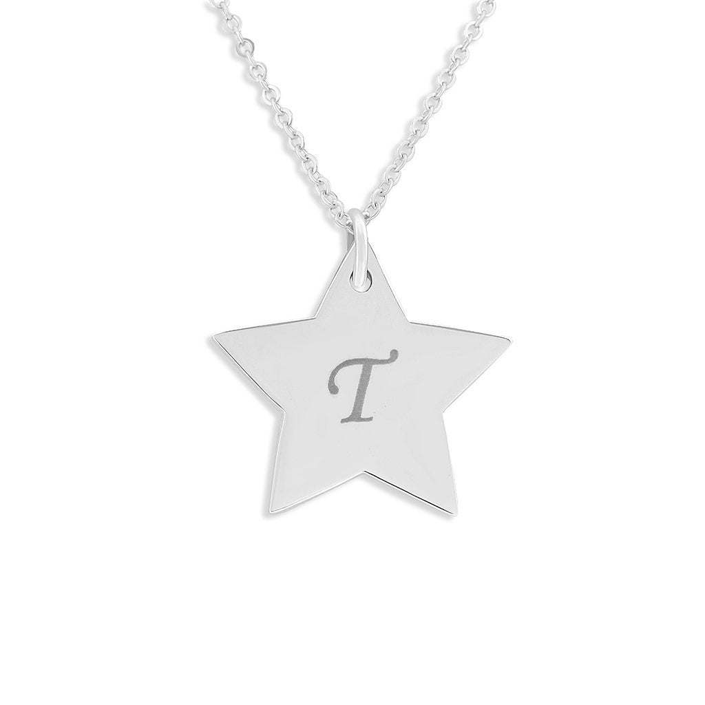 EverWith Engraved Star Standard Engraving Pendant - EverWith Memorial Jewellery - Trade