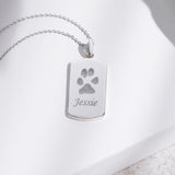 EverWith Engraved Tag Pawprint Memorial Pendant - EverWith Memorial Jewellery - Trade