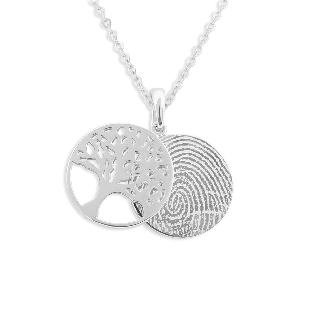 EverWith Engraved Tree of Life Discreet Messaging Memorial Fingerprint Pendant - EverWith Memorial Jewellery - Trade