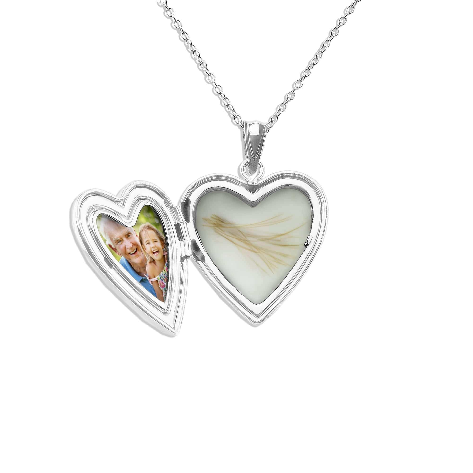 EverWith Footsteps Heart Shaped Sterling Silver Memorial Ashes Locket - EverWith Memorial Jewellery - Trade