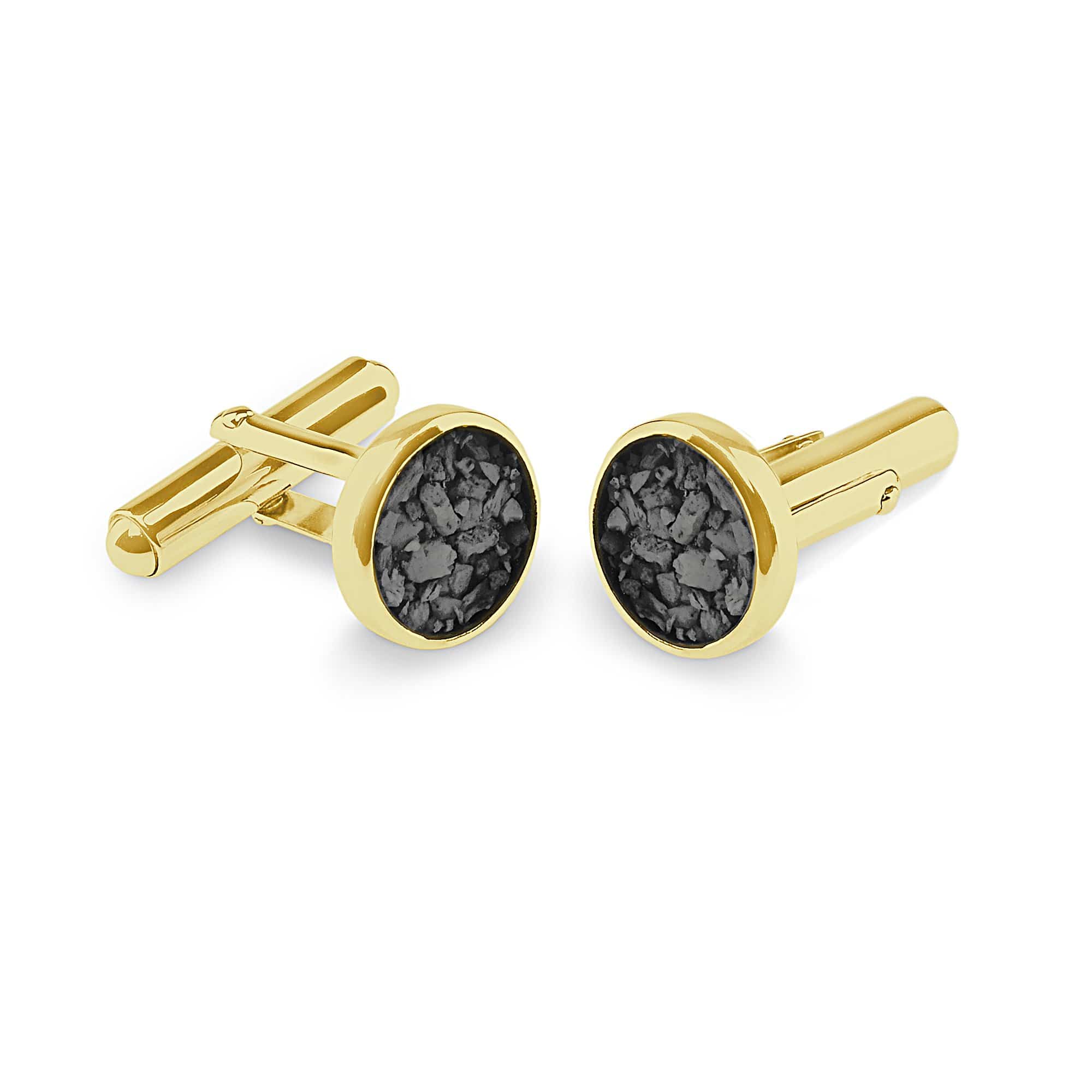 EverWith Gents Classic Round Memorial Ashes Cufflinks - EverWith Memorial Jewellery - Trade