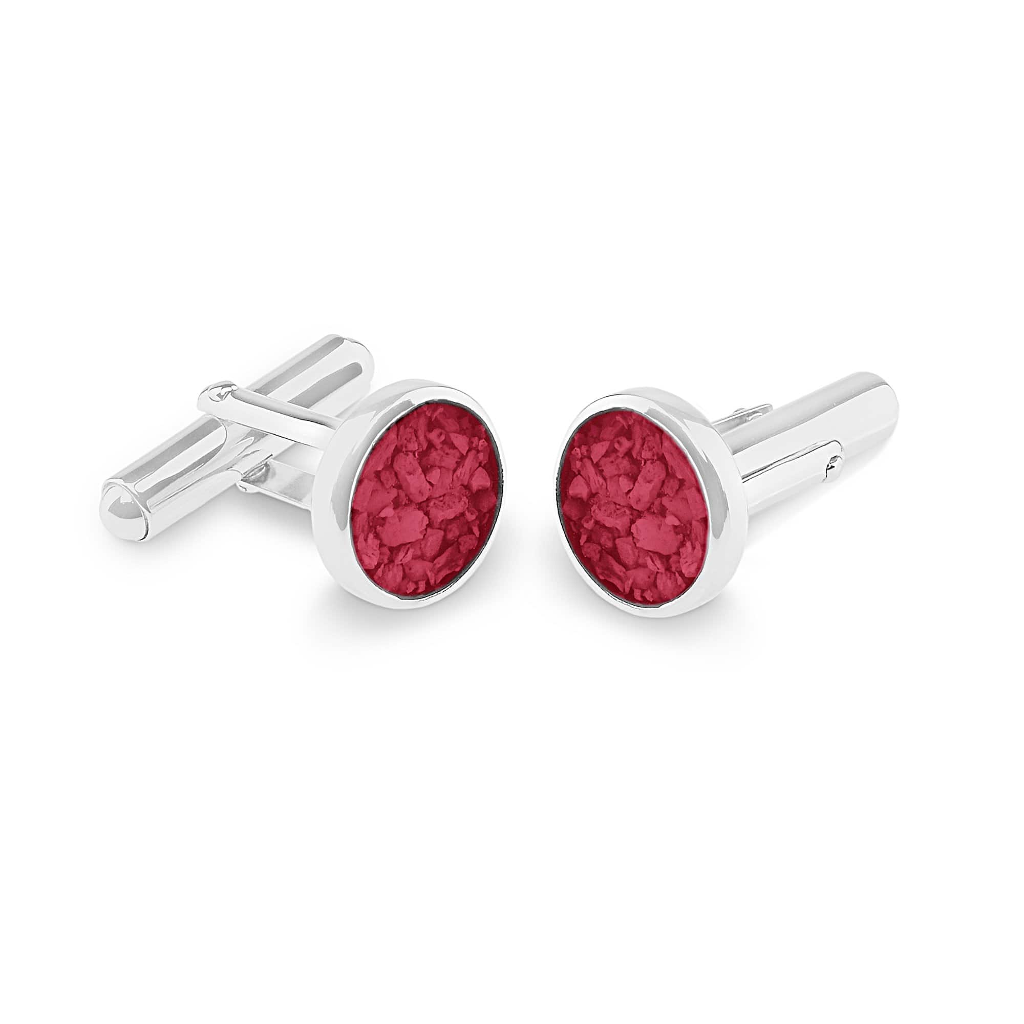 EverWith Gents Classic Round Memorial Ashes Cufflinks - EverWith Memorial Jewellery - Trade