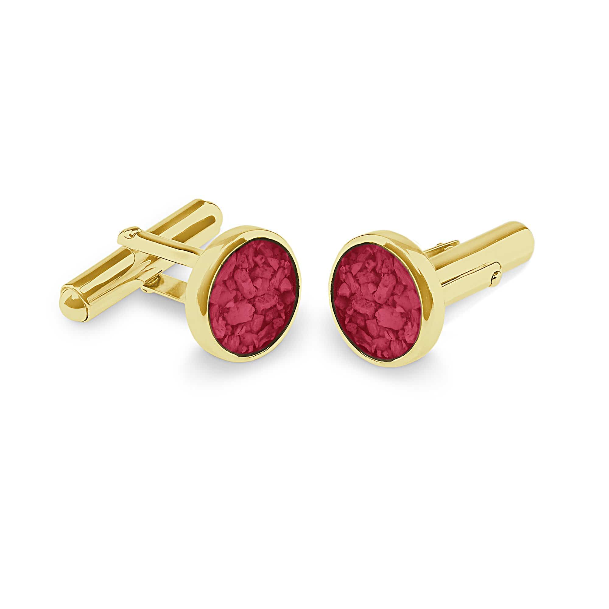 EverWith Gents Classic Round Memorial Ashes Cufflinks - EverWith Memorial Jewellery - Trade
