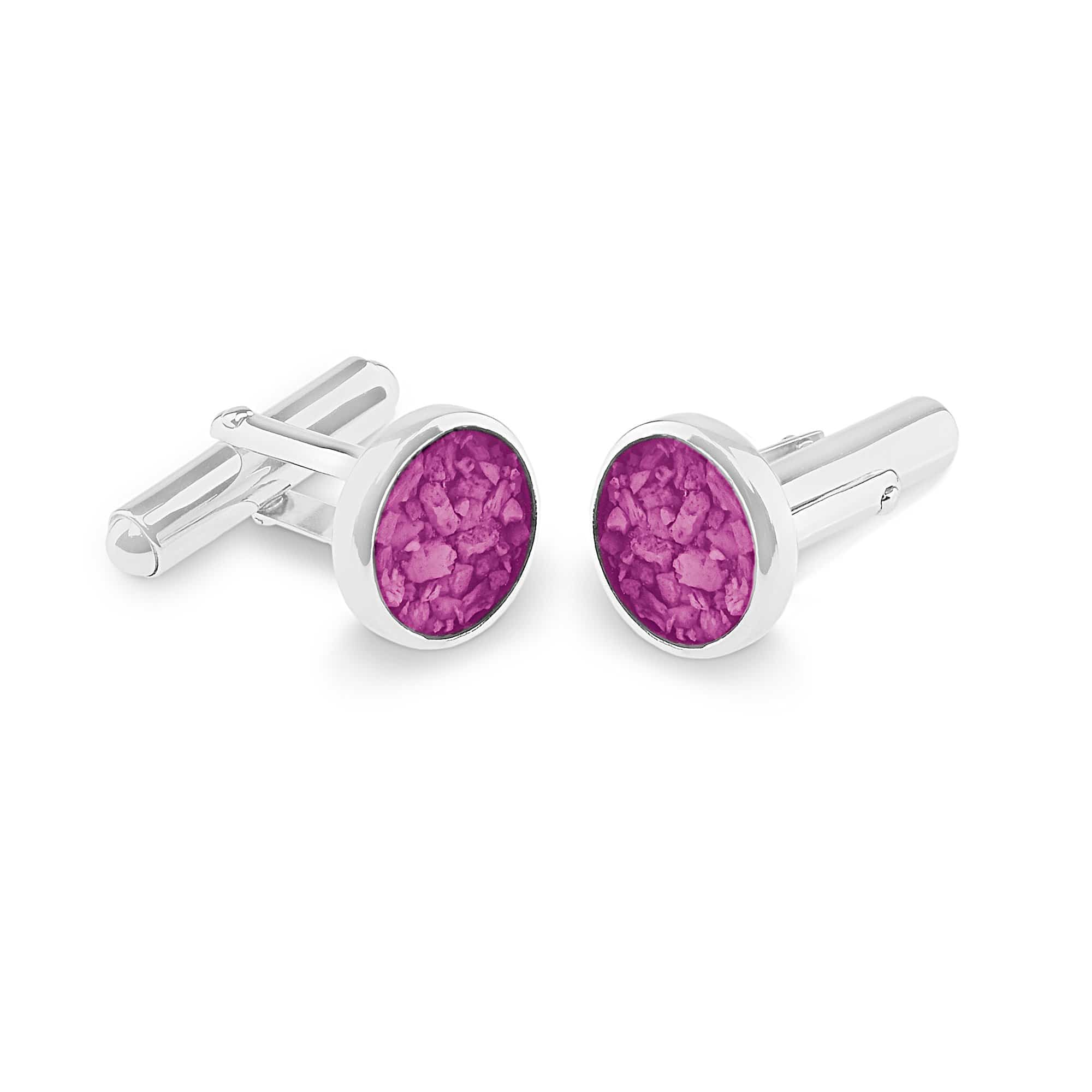 EverWith Gents Classic Round Memorial Ashes Cufflinks - EverWith Memorial Jewellery - Trade