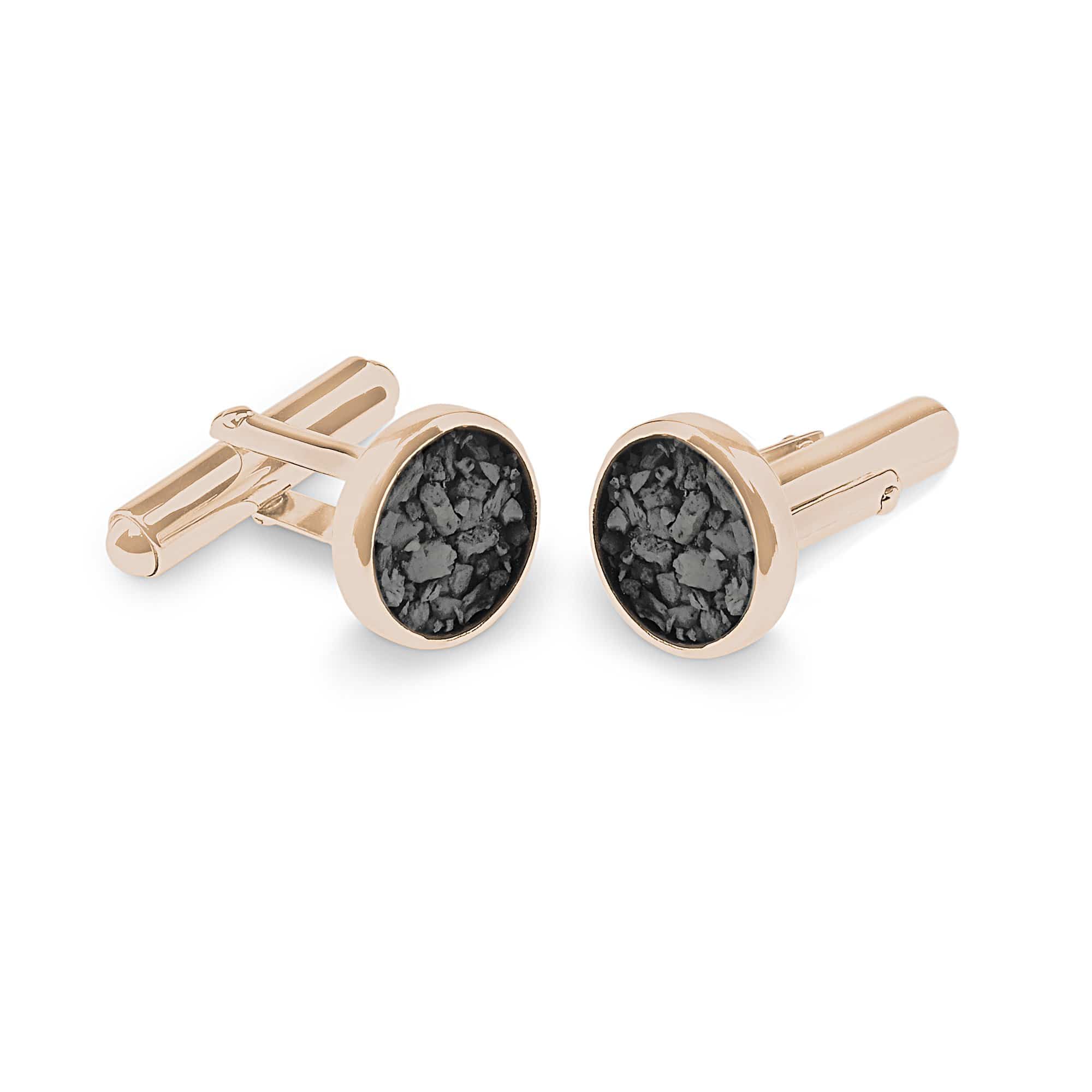 EverWith Gents Classic Round Memorial Ashes Cufflinks - EverWith Memorial Jewellery - Trade