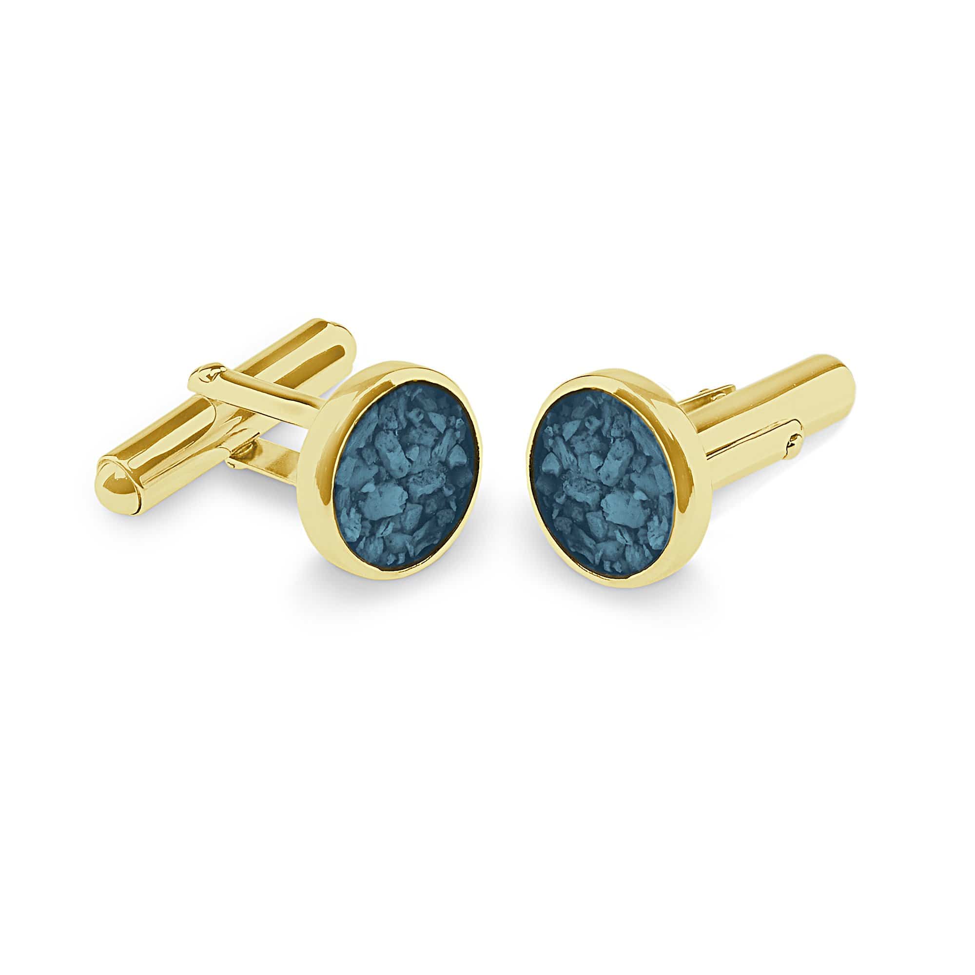 EverWith Gents Classic Round Memorial Ashes Cufflinks - EverWith Memorial Jewellery - Trade