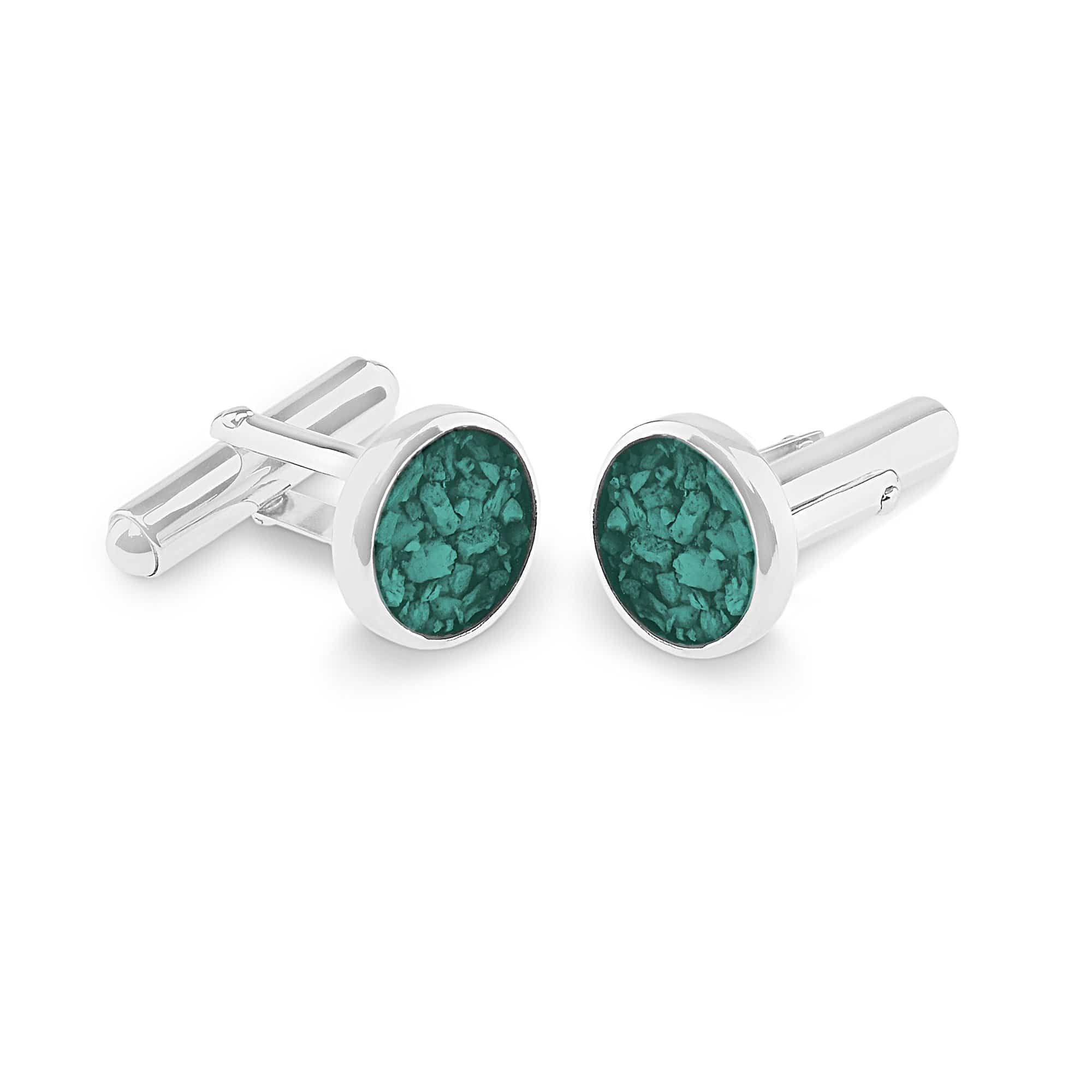 EverWith Gents Classic Round Memorial Ashes Cufflinks - EverWith Memorial Jewellery - Trade