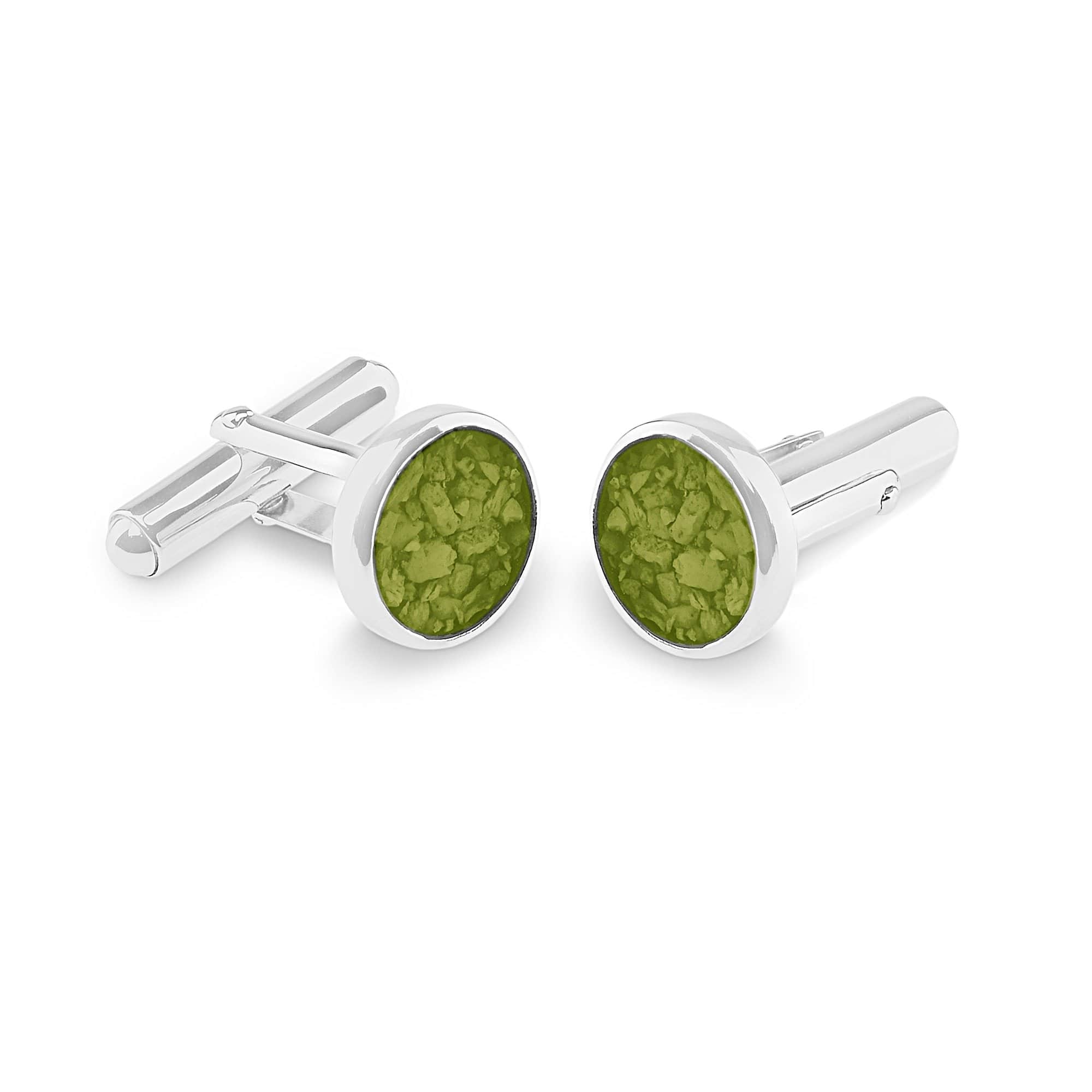 EverWith Gents Classic Round Memorial Ashes Cufflinks - EverWith Memorial Jewellery - Trade
