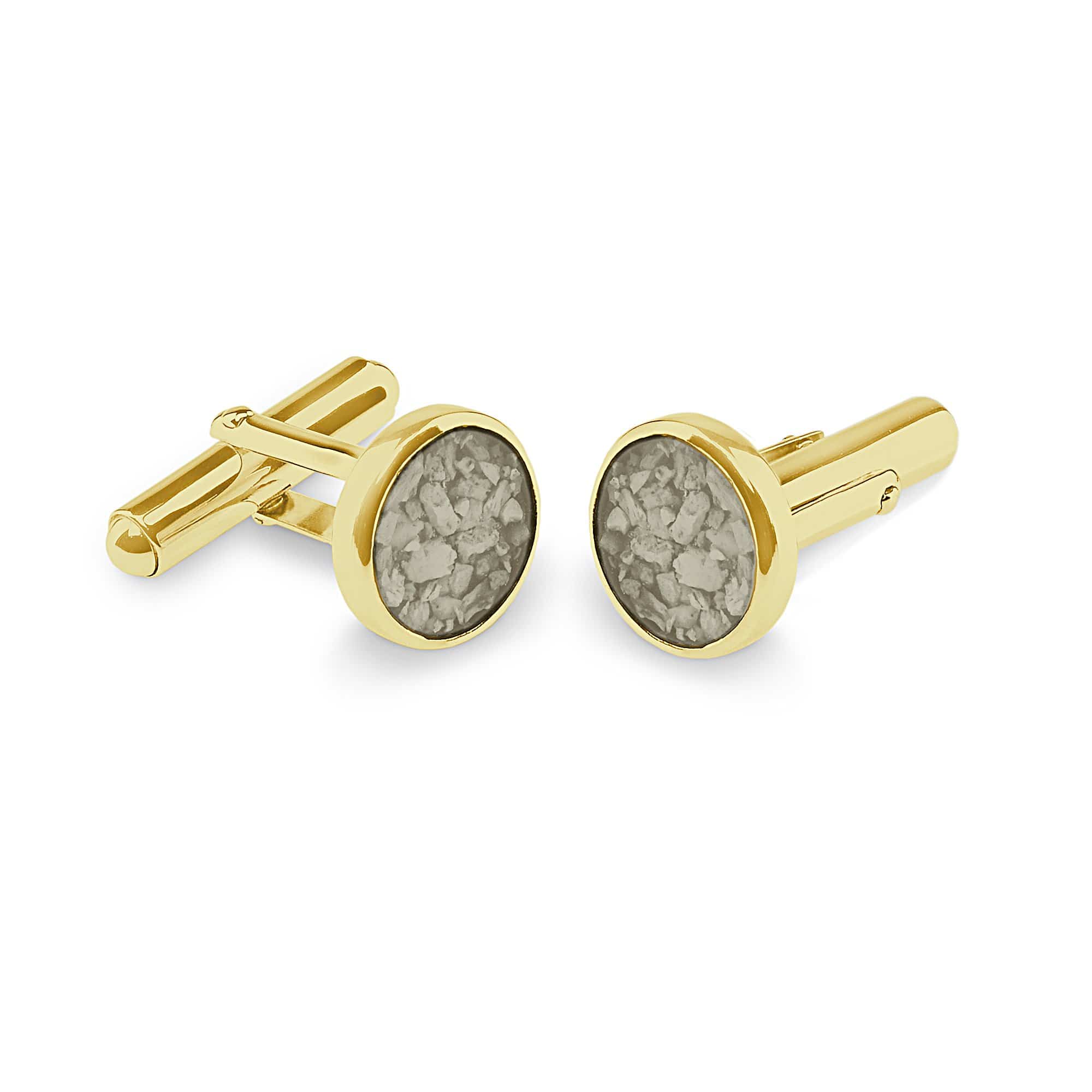 EverWith Gents Classic Round Memorial Ashes Cufflinks - EverWith Memorial Jewellery - Trade