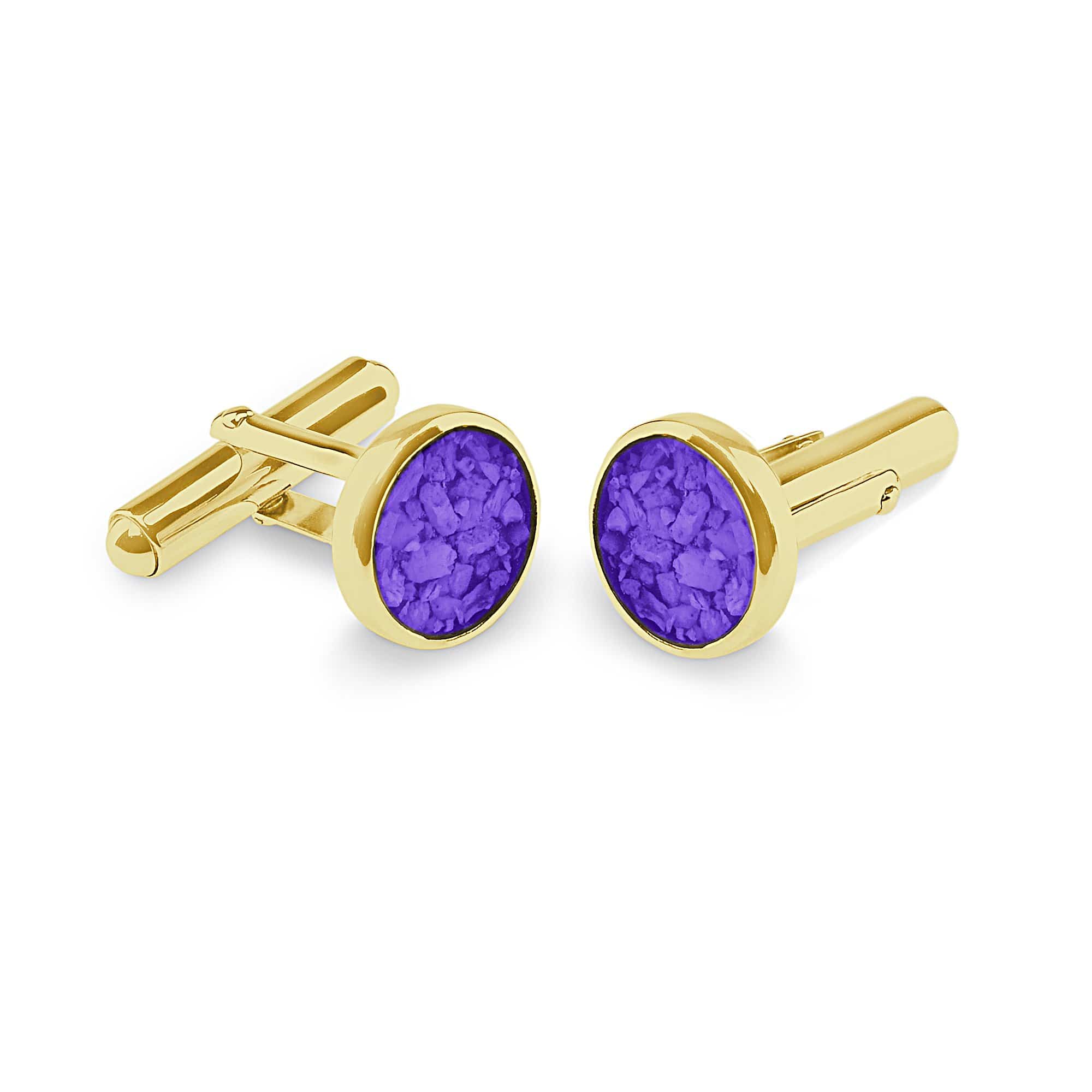 EverWith Gents Classic Round Memorial Ashes Cufflinks - EverWith Memorial Jewellery - Trade