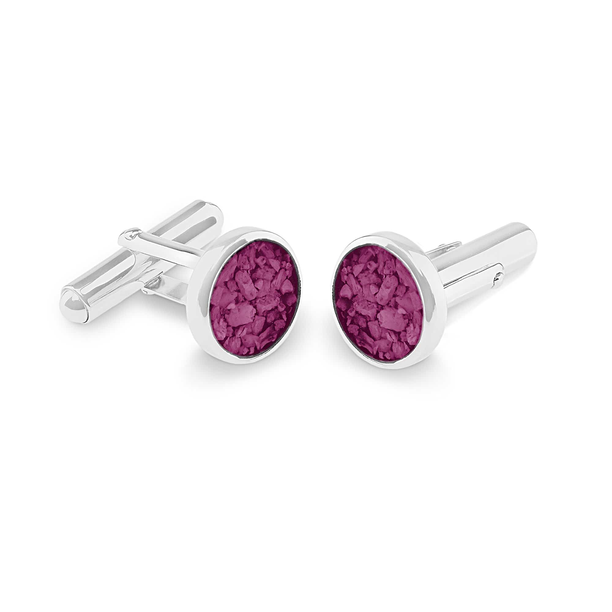 EverWith Gents Classic Round Memorial Ashes Cufflinks - EverWith Memorial Jewellery - Trade