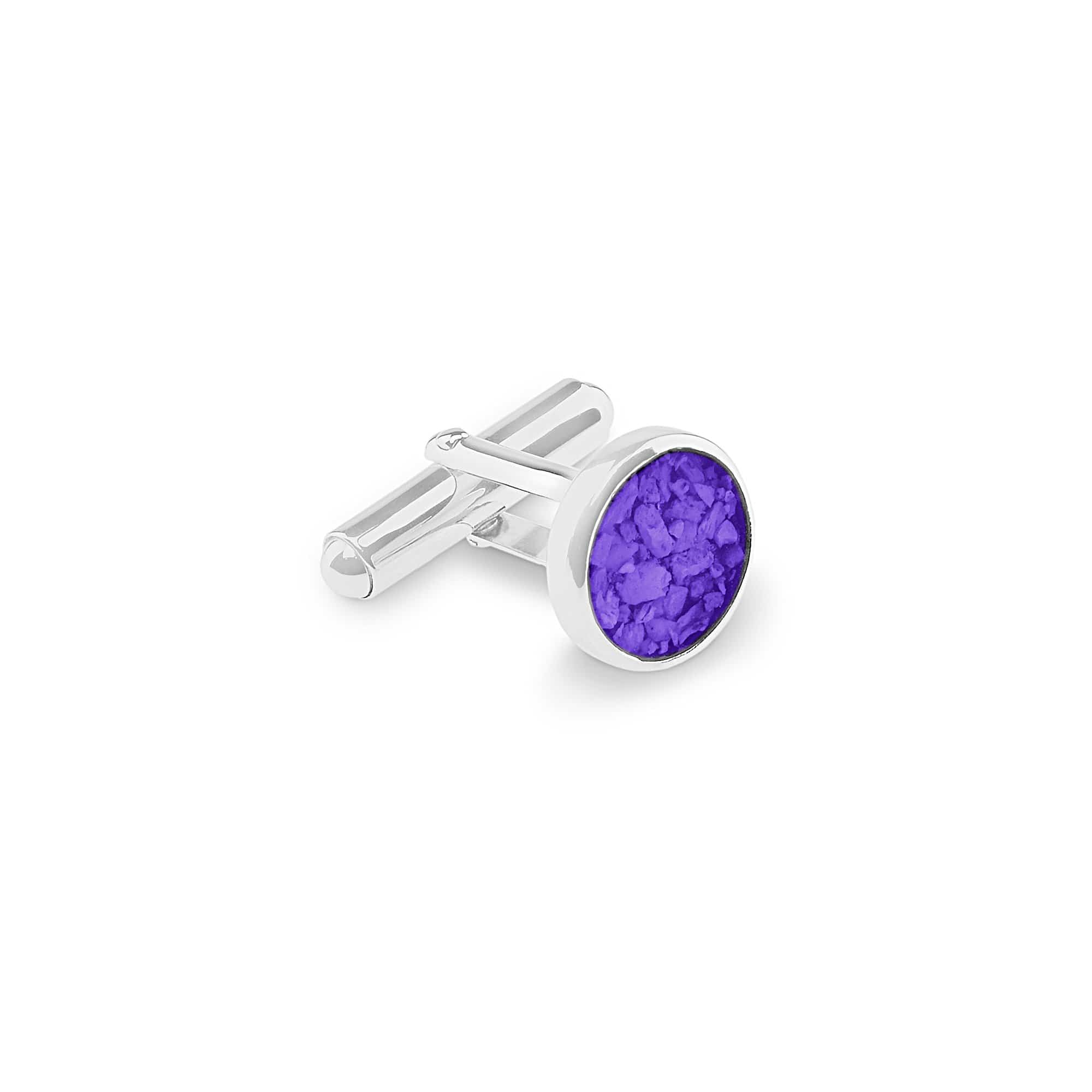 EverWith Gents Classic Round Memorial Ashes Cufflinks - EverWith Memorial Jewellery - Trade