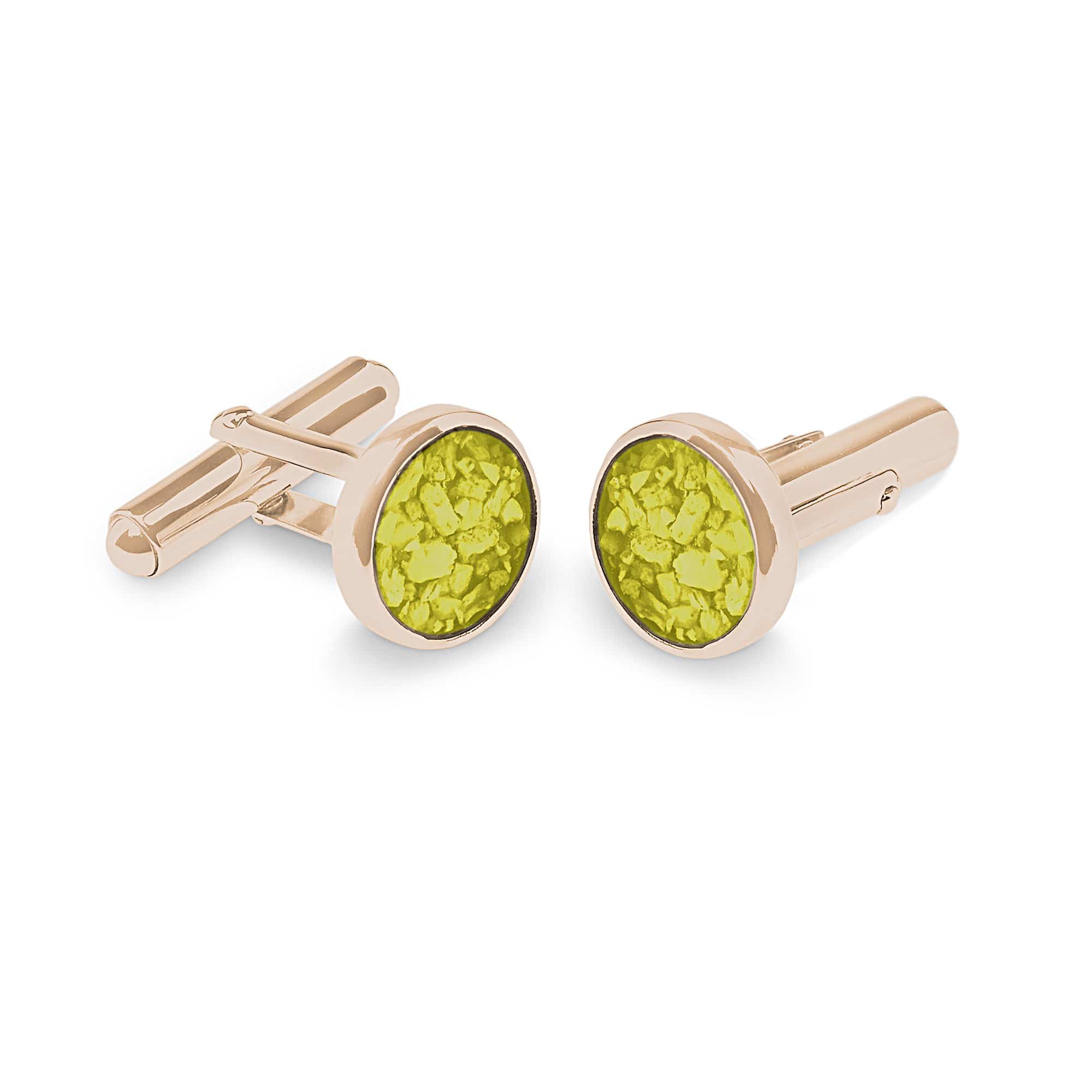 EverWith Gents Classic Round Memorial Ashes Cufflinks - EverWith Memorial Jewellery - Trade