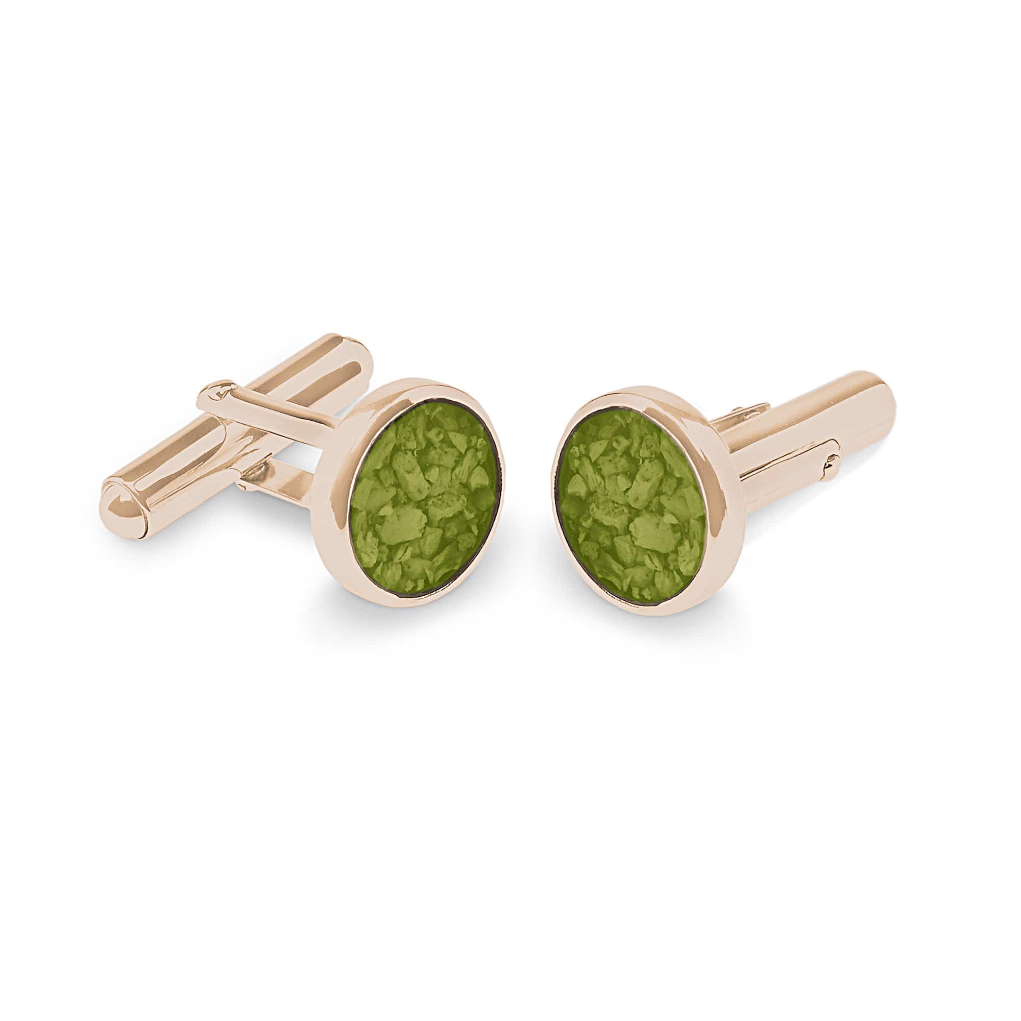 EverWith Gents Classic Round Memorial Ashes Cufflinks - EverWith Memorial Jewellery - Trade