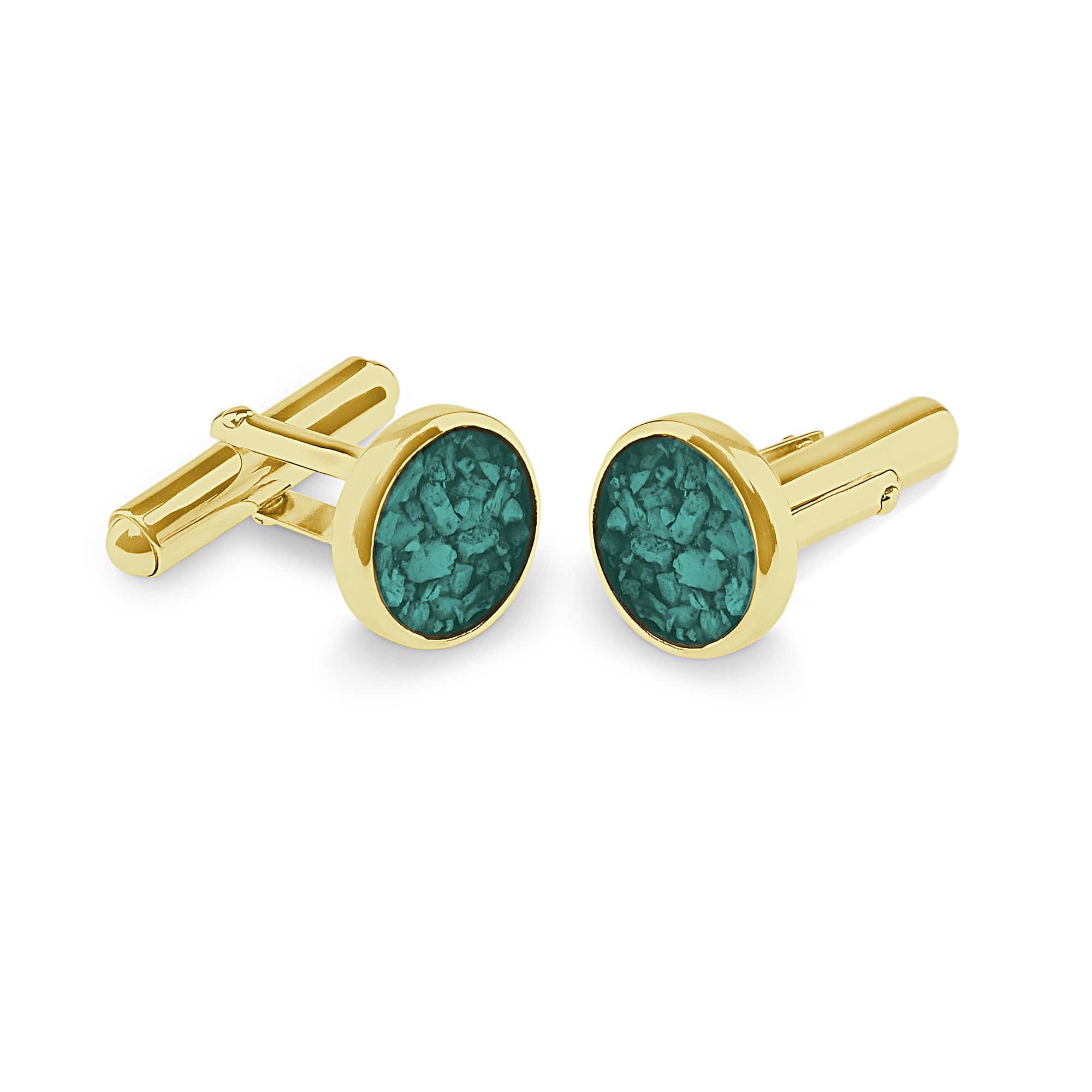 EverWith Gents Classic Round Memorial Ashes Cufflinks - EverWith Memorial Jewellery - Trade