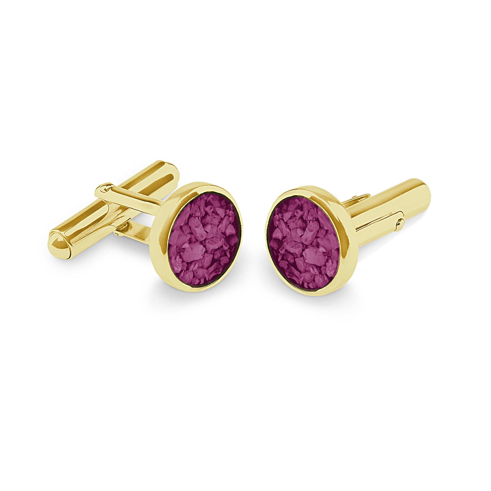 EverWith Gents Classic Round Memorial Ashes Cufflinks - EverWith Memorial Jewellery - Trade