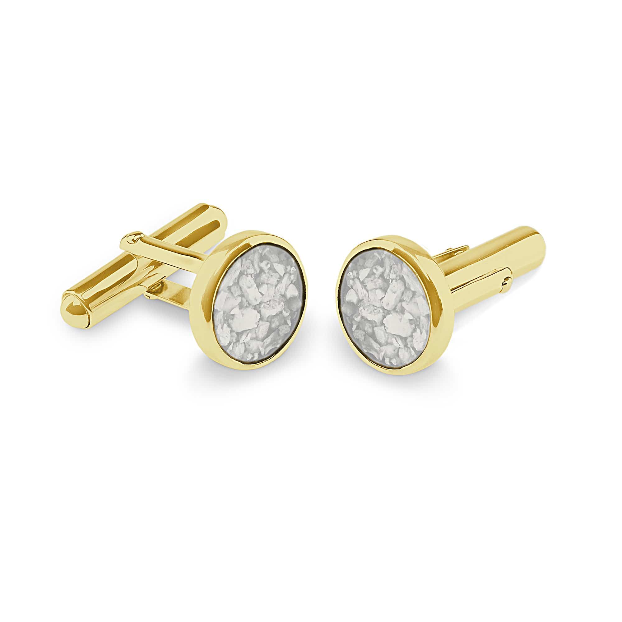 EverWith Gents Classic Round Memorial Ashes Cufflinks - EverWith Memorial Jewellery - Trade