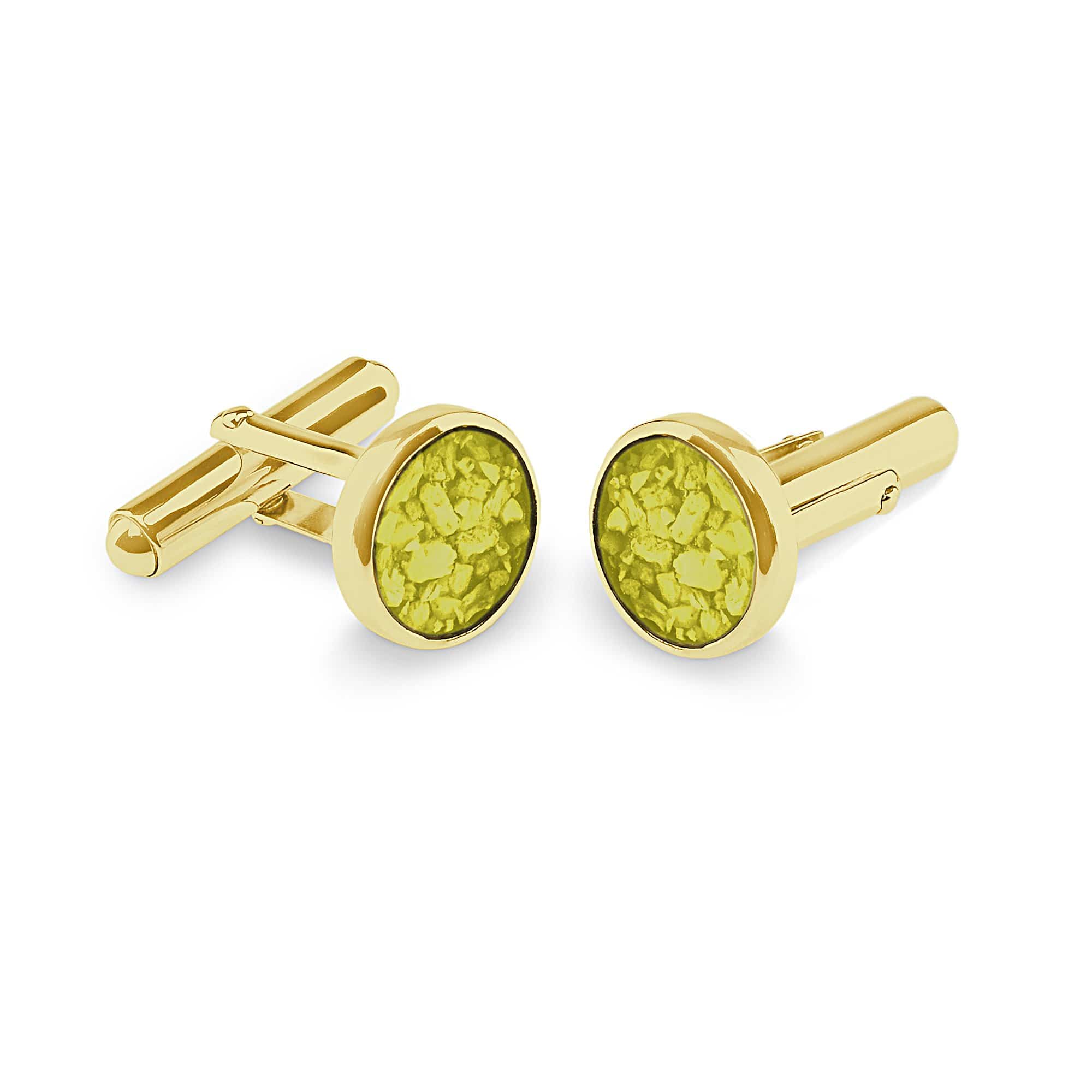EverWith Gents Classic Round Memorial Ashes Cufflinks - EverWith Memorial Jewellery - Trade