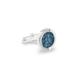 EverWith Gents Fancy Round Memorial Ashes Cufflinks with Fine Crystals - EverWith Memorial Jewellery - Trade