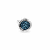 EverWith Gents Fancy Round Memorial Ashes Cufflinks with Fine Crystals - EverWith Memorial Jewellery - Trade