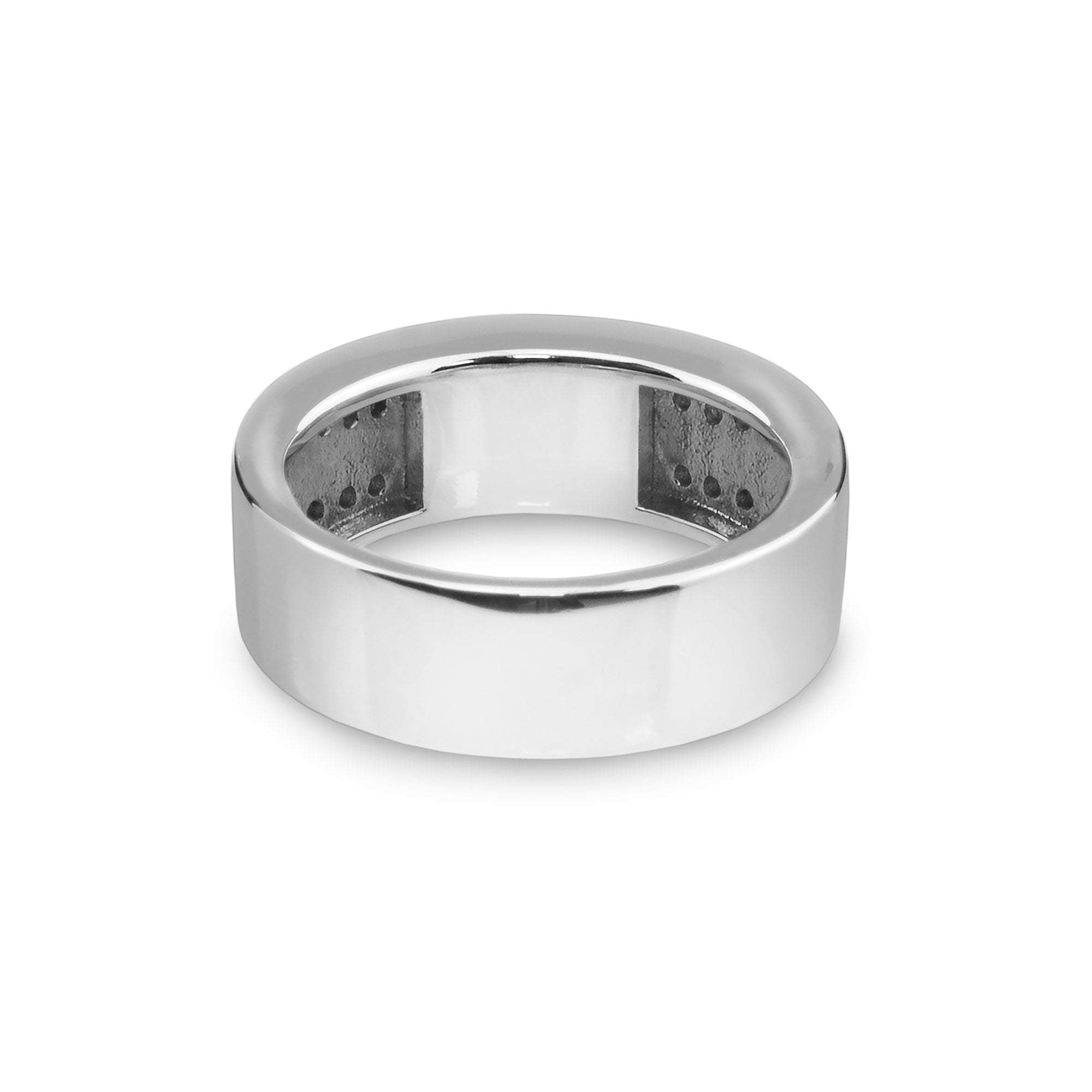 EverWith Gents Oblong Memorial Ashes Ring with Fine Crystals - EverWith Memorial Jewellery - Trade