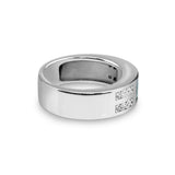 EverWith Gents Oblong Memorial Ashes Ring with Fine Crystals - EverWith Memorial Jewellery - Trade