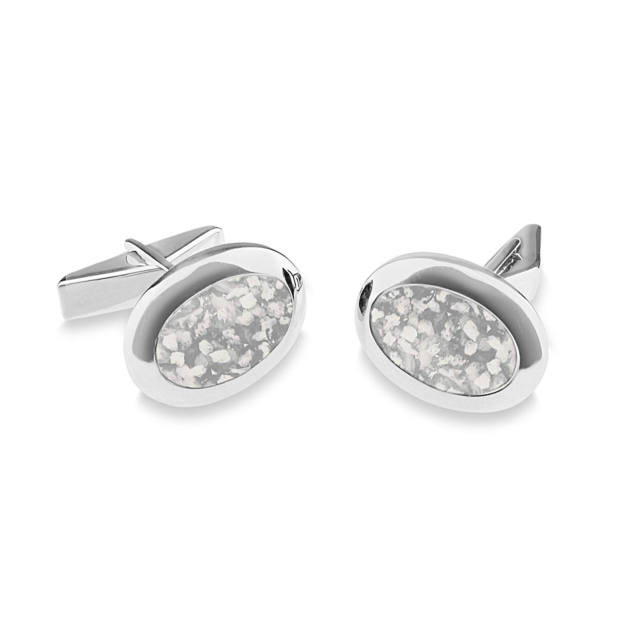 EverWith Gents Oval Memorial Ashes Cufflinks - EverWith Memorial Jewellery - Trade
