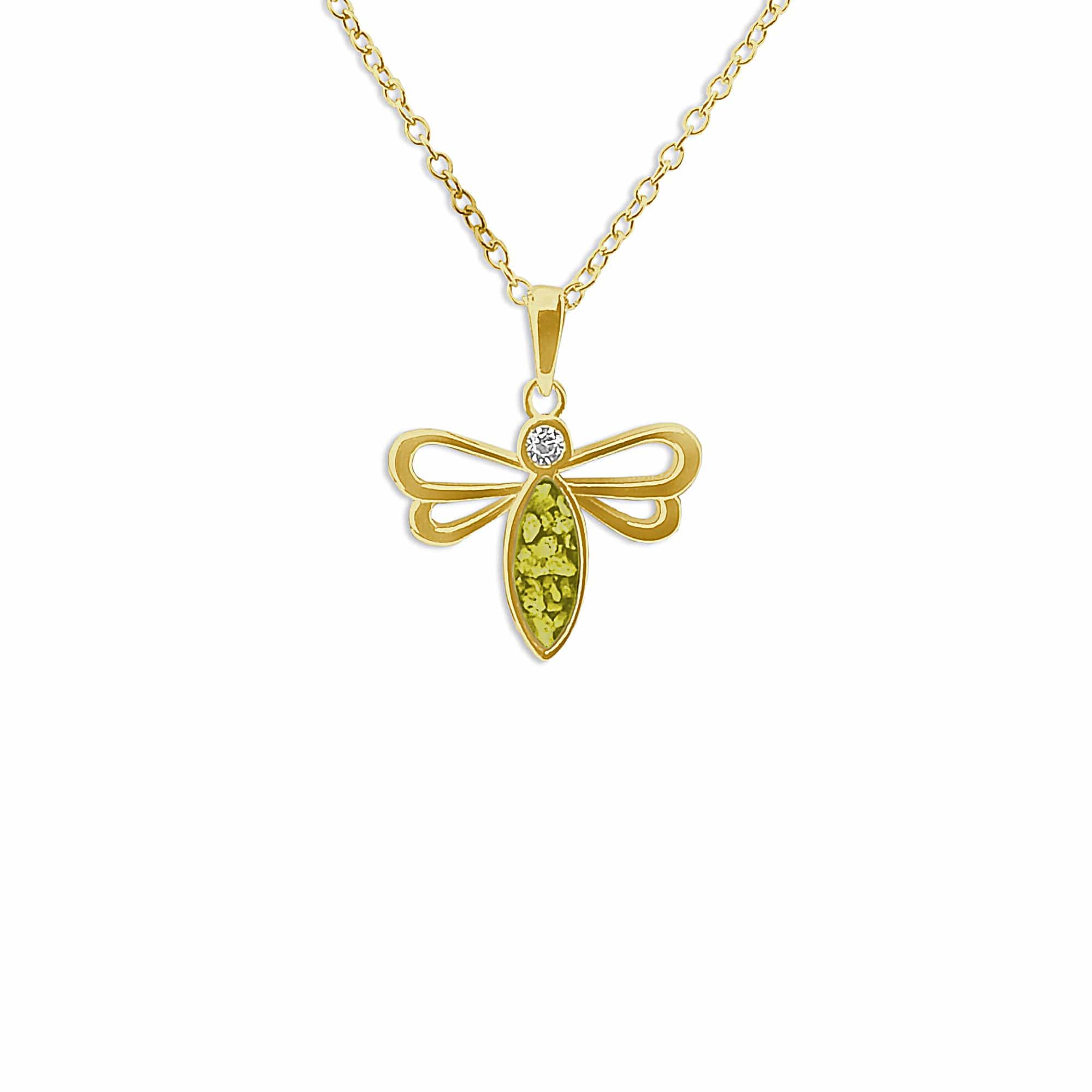 EverWith Ladies Bee Memorial Ashes Pendant with Fine Crystal - EverWith Memorial Jewellery - Trade