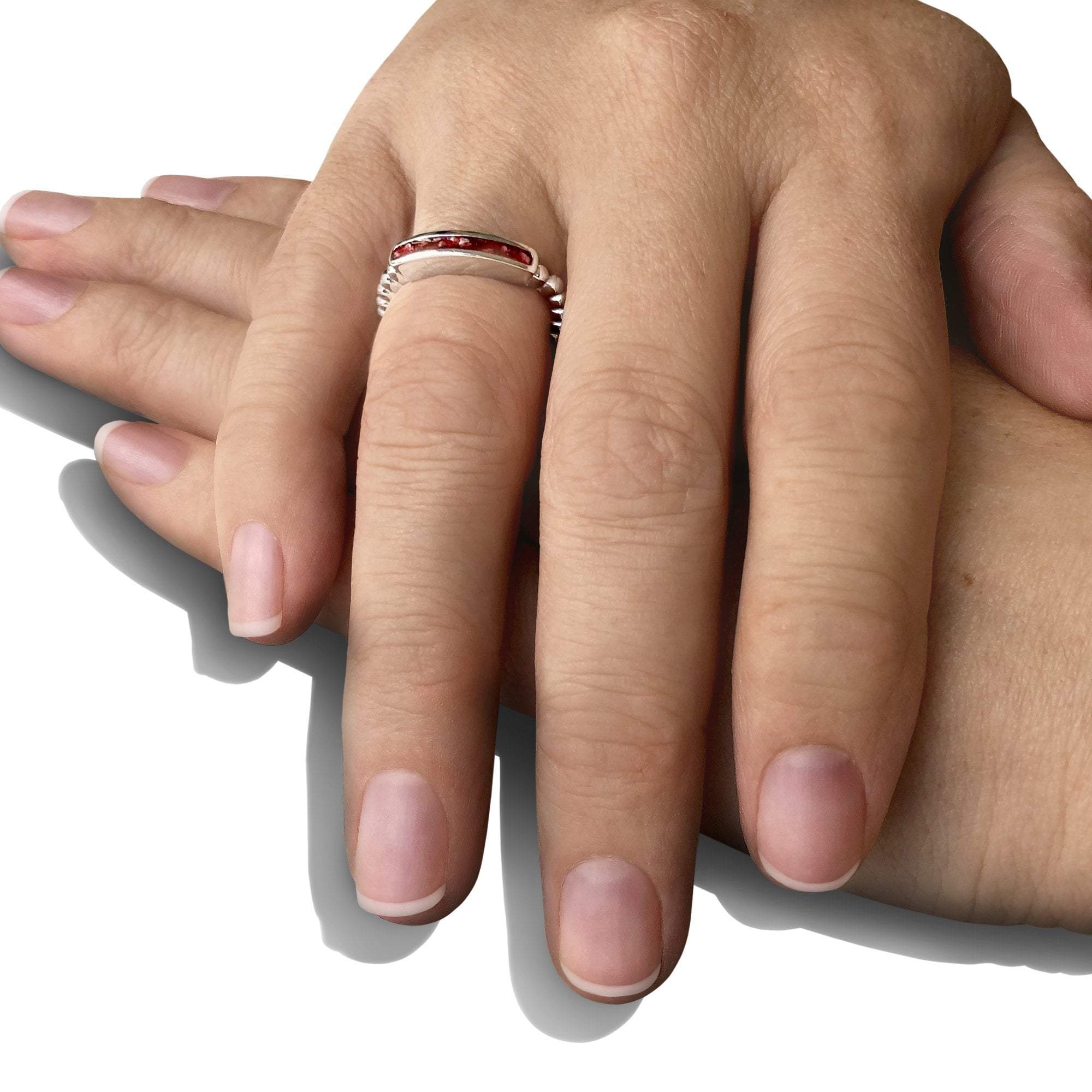 EverWith Ladies Channel Bubble Band Memorial Ashes Ring - EverWith Memorial Jewellery - Trade