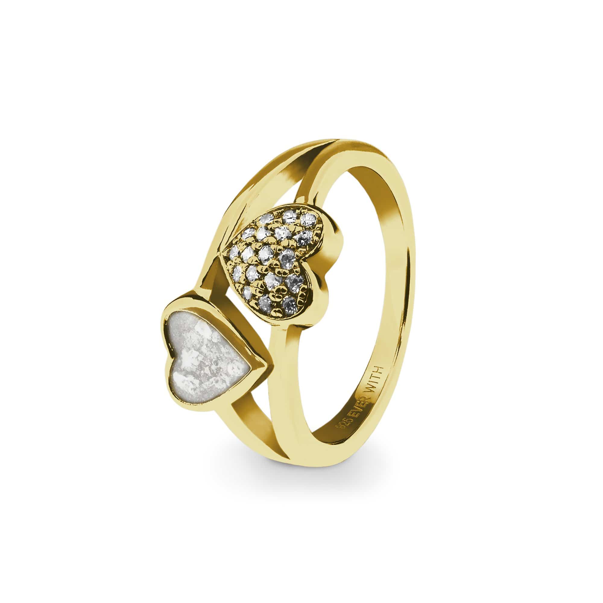 EverWith Ladies Cherish Memorial Ashes Ring with Fine Crystals - EverWith Memorial Jewellery - Trade