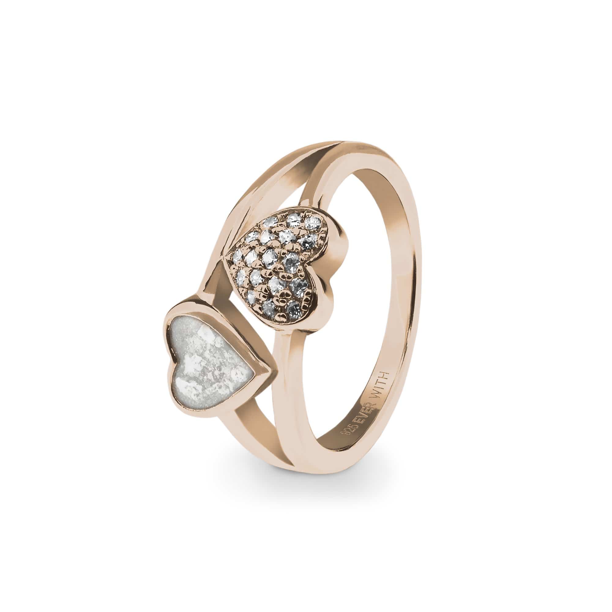 EverWith Ladies Cherish Memorial Ashes Ring with Fine Crystals - EverWith Memorial Jewellery - Trade