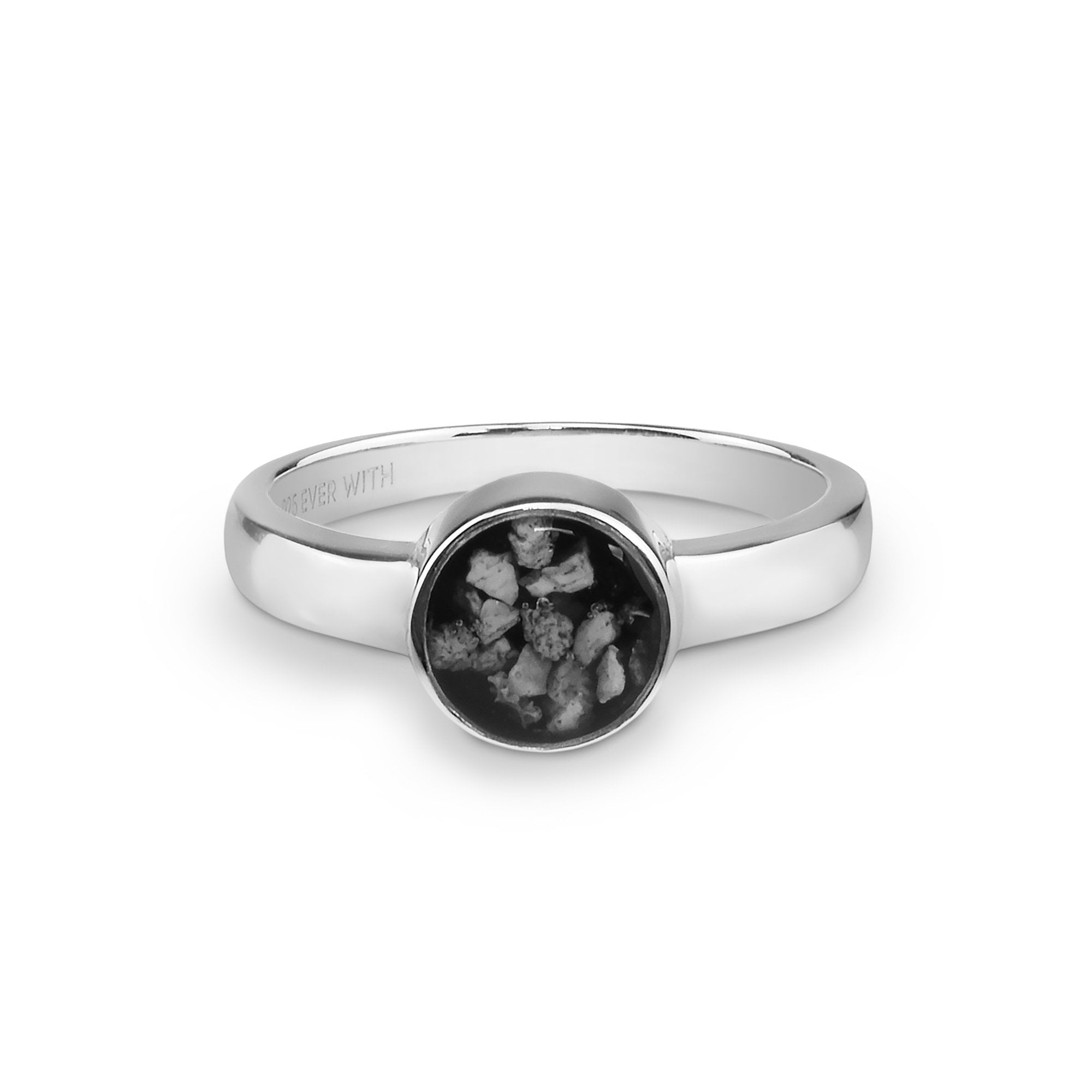 EverWith Ladies Classic Round Memorial Ashes Ring - EverWith Memorial Jewellery - Trade