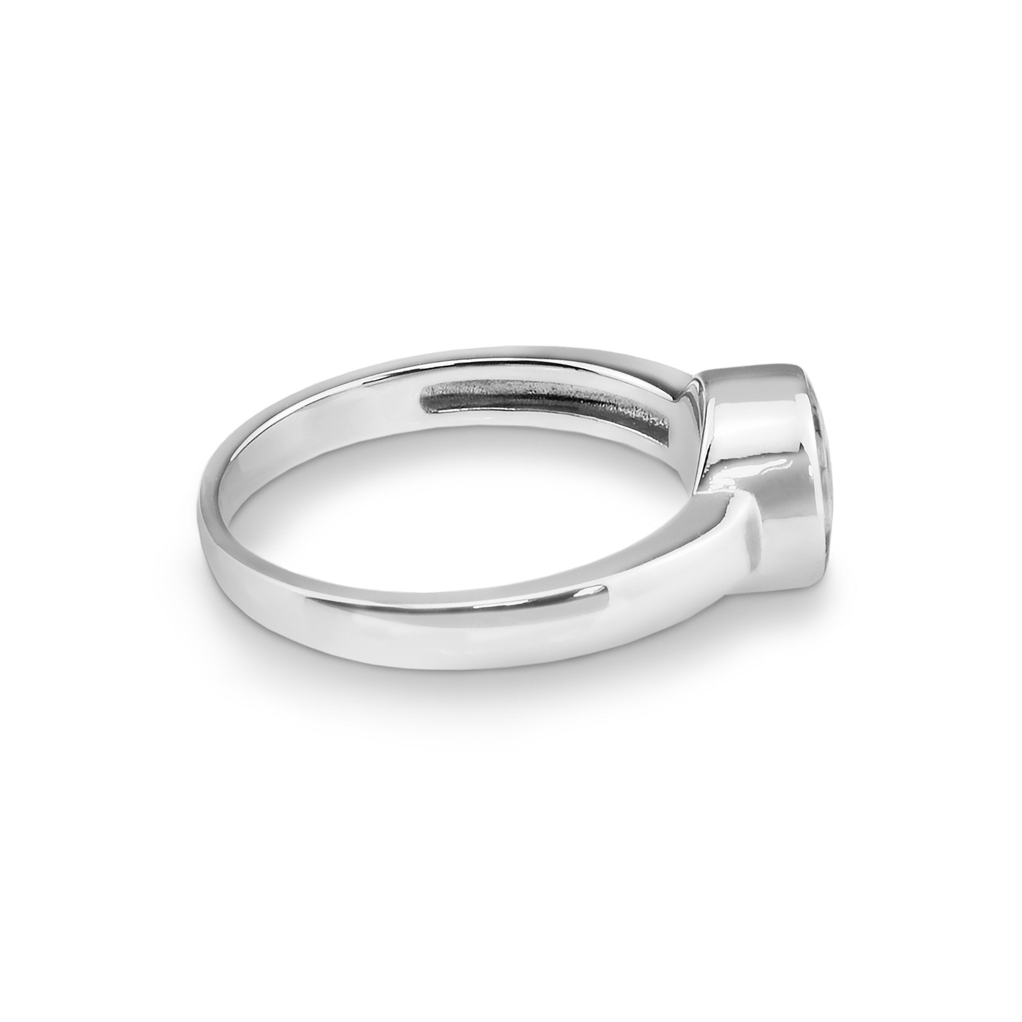 EverWith Ladies Classic Round Memorial Ashes Ring - EverWith Memorial Jewellery - Trade