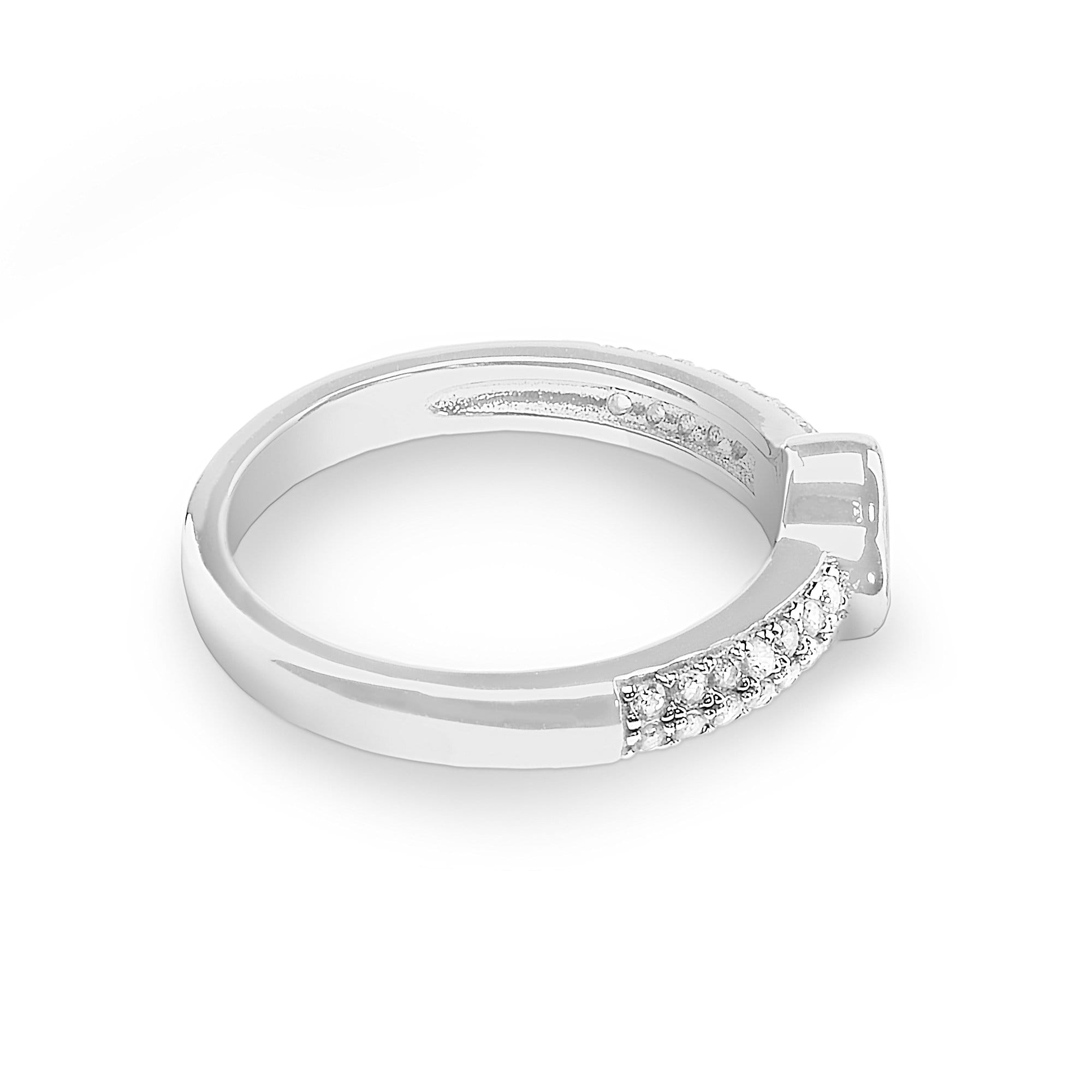 EverWith Ladies Clover Memorial Ashes Ring with Fine Crystals - EverWith Memorial Jewellery - Trade