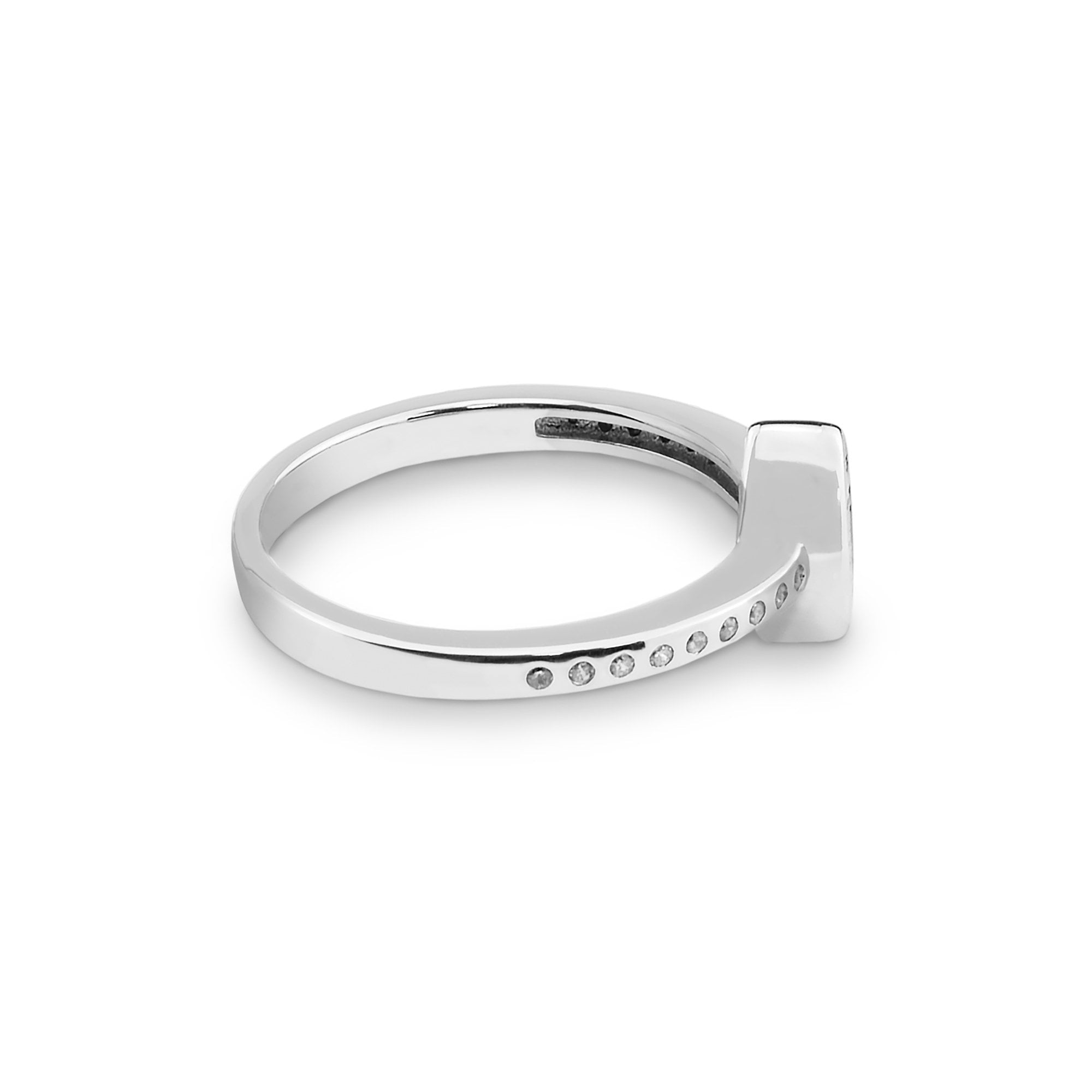 EverWith Ladies Deco Memorial Ashes Ring with Fine Crystals - EverWith Memorial Jewellery - Trade