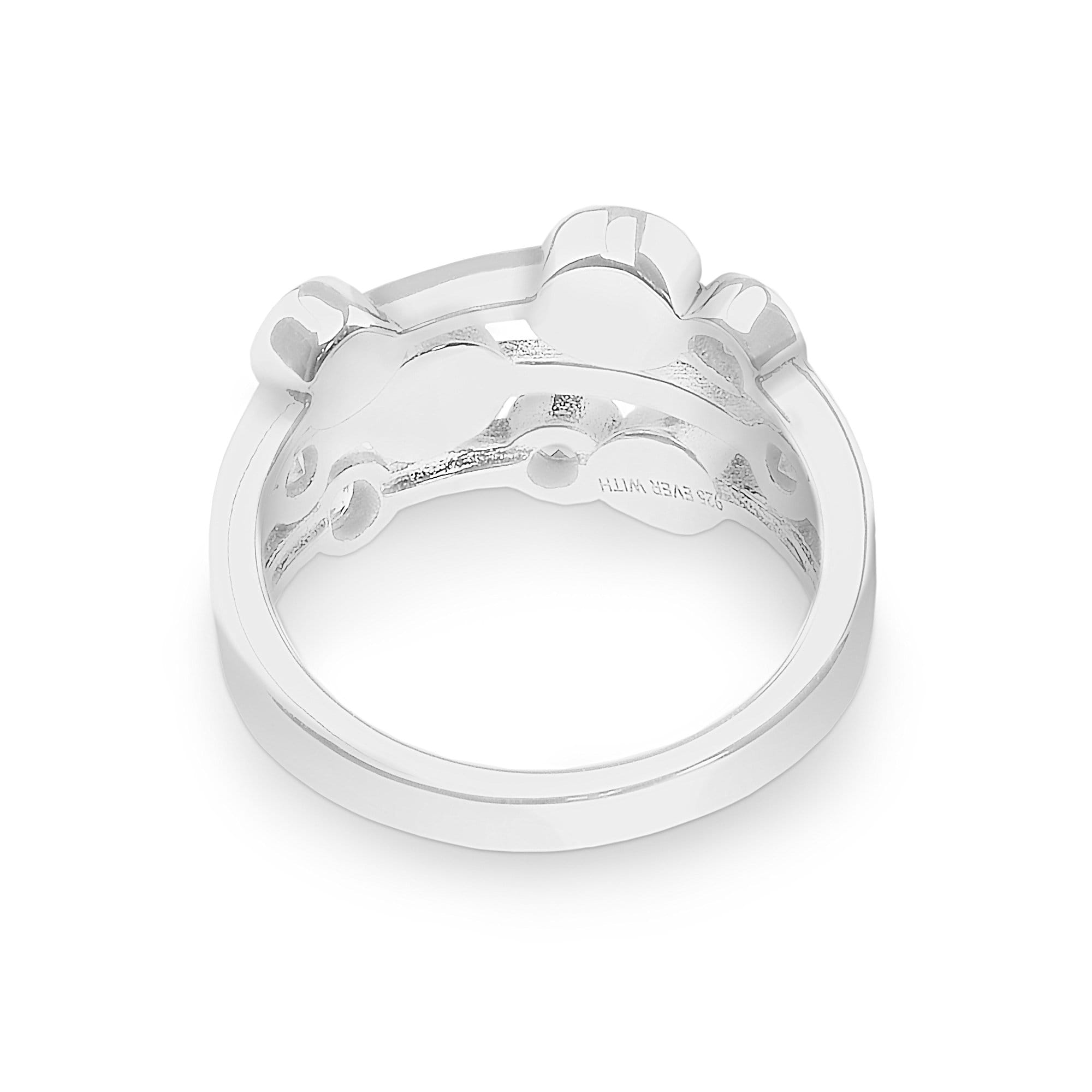 EverWith Ladies Droplets Memorial Ashes Ring with Fine Crystals - EverWith Memorial Jewellery - Trade
